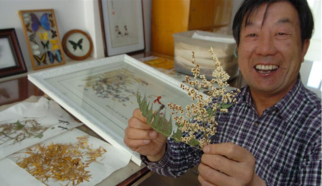 圍場壓花藝人